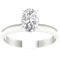 Pure Brilliance 14K White Gold 1 1/2 CTW Oval Solitaire Ring with IGI Certification - Image 1 of 2