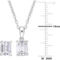 Sofia B. Created White Sapphire Solitaire Necklace and Earrings 2 pc. Set - Image 4 of 4