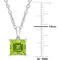 Sofia B. 2pc Set Princess Cut Peridot Solitaire Necklace & Earrings Sterling Silver - Image 4 of 4