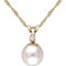 Sofia B. 14K Yellow Gold Cultured Freshwater Pearl & Diamond Solitaire Necklace - Image 1 of 4