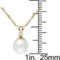 Sofia B. 14K Yellow Gold Cultured Freshwater Pearl & Diamond Solitaire Necklace - Image 4 of 4