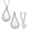 Sofia B. 14K Gold Freshwater Pearl Diamond Teardrop Earrings & Necklace 2 pc. Set - Image 1 of 3