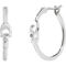 COACH Rhodium Signature Hoop Earrings - Image 1 of 2