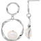 Sterling Silver Freshwater Cultured Pearl Pendant and Earrings 2 pc. Set - Image 4 of 7