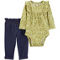 Carter's Baby Girls Floral Bodysuit and Pants 2 pc. Set - Image 1 of 2
