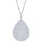 Sterling Silver 1/5 CTW Diamond Large Teardrop Pendant - Image 1 of 4