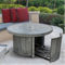 Sunbeam Boa Pewter Gray Brushed Aluminum Fire Table - Image 3 of 6