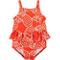 Carter's Baby Girls Pineapple Print Ruffled Swimsuit - Image 1 of 2