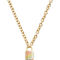 Coach Rainbow Multi Signature Rainbow Quilted Lock Necklace 16 in. - Image 1 of 3