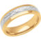 Sterling Silver 6mm Band with 18K Yellow Gold Over Sterling Silver Edges - Image 4 of 4