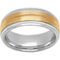 Sterling Silver 6mm Band with 18K Yellow Gold Over Sterling Silver Center - Image 1 of 4