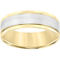 10K Two-Tone Gold 7mm Comfort Fit Band - Image 1 of 3