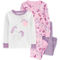 Carter's Toddler Girls Unicorn Snug Fit 4 pc. Cotton Pajama Set - Image 1 of 3