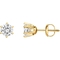 14K Gold 1 CTW Diamond Solitaire Stud Earrings - Image 1 of 2