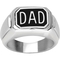 Stainless Steel Flip Dad Diamond Accent Ring - Image 1 of 2