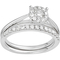 10K White Gold 1/4 CTW Round Diamond Bridal Set Size 7 - Image 1 of 3