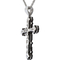 Black & Blue Jewelry Two Tone Machined Steel And Diamond Cross Pendant - Image 2 of 2