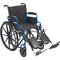 Drive Medical Blue Streak Wheelchair with Flip Back Desk Arms, Elevating Leg Rests - Image 1 of 4