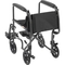 Drive Medical Lightweight Steel Transport Wheelchair, Fixed Full Arms - Image 3 of 4