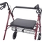 Drive Medical Heavy Duty Rollator Rolling Walker with Large Padded Seat, Red - Image 3 of 4