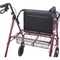 Drive Medical Heavy Duty Rollator Rolling Walker with Large Padded Seat, Red - Image 4 of 4