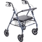 Drive Medical Heavy Duty Rollator Rolling Walker with Large Padded Seat, Blue - Image 1 of 4