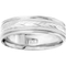 10K White Gold Multi Finish 6mm Band, Size 10 - Image 1 of 2