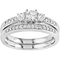 Diamore 14K White Gold 1/2 CTW Diamond 3 Stone Bridal Set - Image 1 of 4