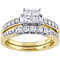 Diamore 14K Yellow Gold 1 CTW Multi-Shape Diamond Bridal Set - Image 1 of 4