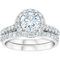 14K White Gold 1 3/4 CTW Round Diamond Bridal Set Size 7 - Image 1 of 3