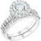 14K White Gold 1 3/4 CTW Round Diamond Bridal Set Size 7 - Image 2 of 3