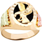 Landstrom's Black Hills Gold 10K Onyx Eagle Ring - Image 1 of 4