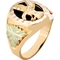 Landstrom's Black Hills Gold 10K Onyx Eagle Ring - Image 2 of 4