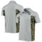 Under Armour Men's Heathered Gray Navy Midshipmen Freedom Performance Polo - Image 1 of 4