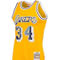 Mitchell & Ness Men's Shaquille O'Neal Gold Los Angeles Lakers 1996-97 Hardwood Classics NBA 75th Anniversary Diamond Swingman Jersey - Image 3 of 4