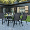 Flash Furniture 5PC Patio Set-Glass Table,4 Chairs - Image 1 of 5