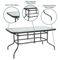 Flash Furniture 5PC Patio Set-Glass Table,4 Chairs - Image 4 of 5