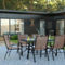 Flash Furniture 7PC Patio Set-Glass Table,6 Chairs - Image 1 of 5