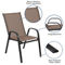 Flash Furniture 7PC Patio Set-Glass Table,6 Chairs - Image 5 of 5