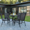 Flash Furniture 5PC Patio Set-Glass Table,4 Chairs - Image 1 of 5