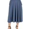 24seven Comfort Apparel Elastic Waist Pleated Pocket Midi Skirt - Image 1 of 4