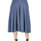 24seven Comfort Apparel Elastic Waist Pleated Pocket Midi Skirt - Image 3 of 4