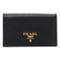 Prada Black Vitello Move Leather Card Case Wallet - Image 1 of 5