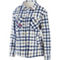 WEAR by Erin Andrews Women's Oatmeal New York Rangers Plaid Button-Up Shirt Jacket - Image 3 of 4