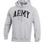 Champion Men's Heathered Gray Army Black Knights Team Arch Reverse Weave Pullover Hoodie - Image 3 of 4