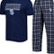 Concepts Sport Men's Navy/Gray Seattle Kraken Badge T-Shirt & Pants Sleep Set - Image 1 of 4