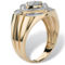 Men's 1/4 TCW Round Diamond Geometric Ring in 10k Gold - Image 2 of 5