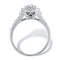 PalmBeach 1/2 Cttw. Round Diamond Solid 10k White Gold Engagement Cluster Ring - Image 2 of 5