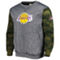 Fanatics Branded Men's Heather Charcoal Los Angeles Lakers Camo Stitched Sweatshirt - Image 3 of 4