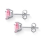 Princess-Cut Simulated Birthstone Stud Earrings in Sterling Silver - Image 2 of 4
